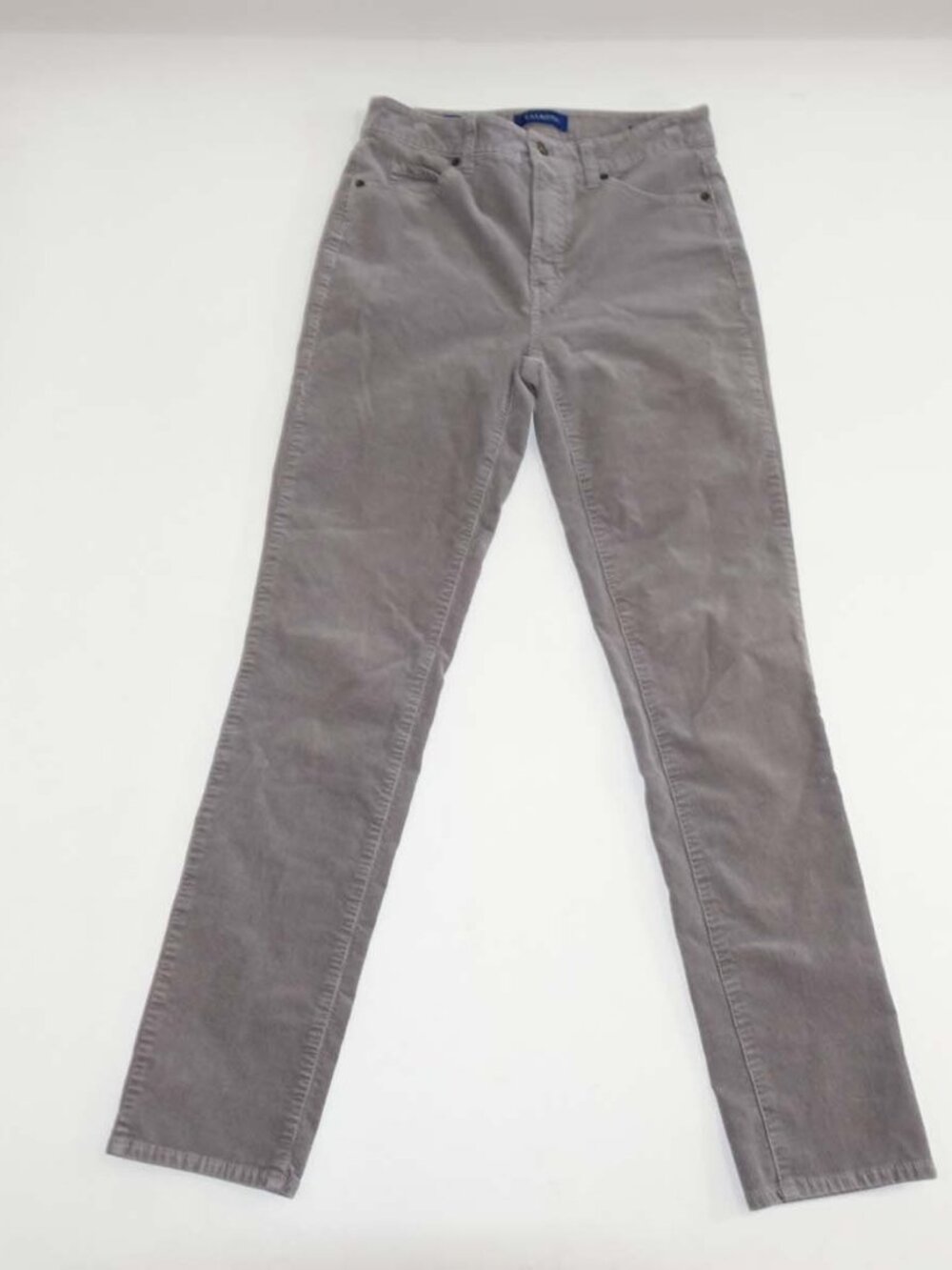 Talbots Women's High Waist Straight Leg Corduroy Jeans Size 2 Gray 30" Inseam